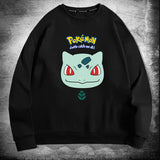 Men and Women Pokemon Pikachu Hoodie Bulbasaur Crew Neck Pullover Sweatshirt