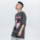 Men's T Shirt Summer Casual Tops Printed Short Sleeve T-shirt Men's Harajuku Style round Neck Half Sleeve Street Fashion Loose Half Sleeve