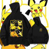 Men and Women Pokemon Pikachu Hoodie Loose Shoulder Hoodie Coat