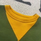 Human Made Sweatshirt Yellow Green Patchwork Sweater Loose