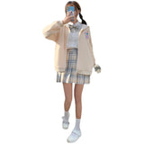 Gothic Lolita Harajuku Style Clothing Autumn Knitted Sailor Collar Coat Cute Wild Top
