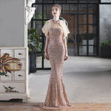 Sequin Evening Dress Fishtail Gown