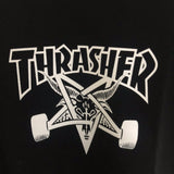Thrasher T Shirt Thrasher Pentagram Sheep Head Flame Loose Short Sleeve Fall Winter Couples