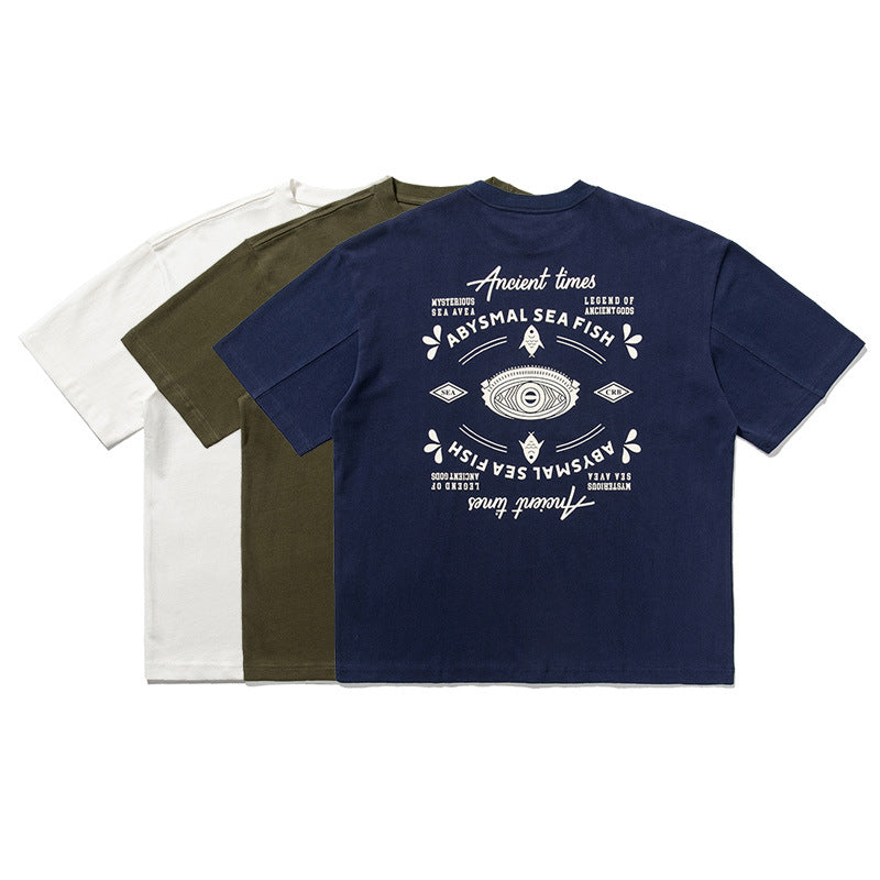 2022 Summer Man Outfits Printed Short Sleeve