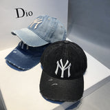 La 59fifty Hats Letter Baseball Cap Female Cowboy Hat Soft Peaked Cap