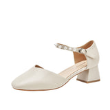 Nude Wide Fit Block Heels