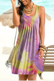 Women Exotic Dresses Summer Loose Casual Tie-Dye Skirt Dress