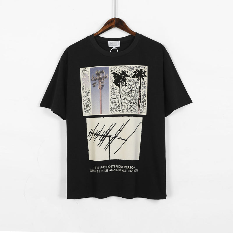 Cavempt Ce Life Cavempt Coconut Tree Discharge Print Men and Women Short Sleeve