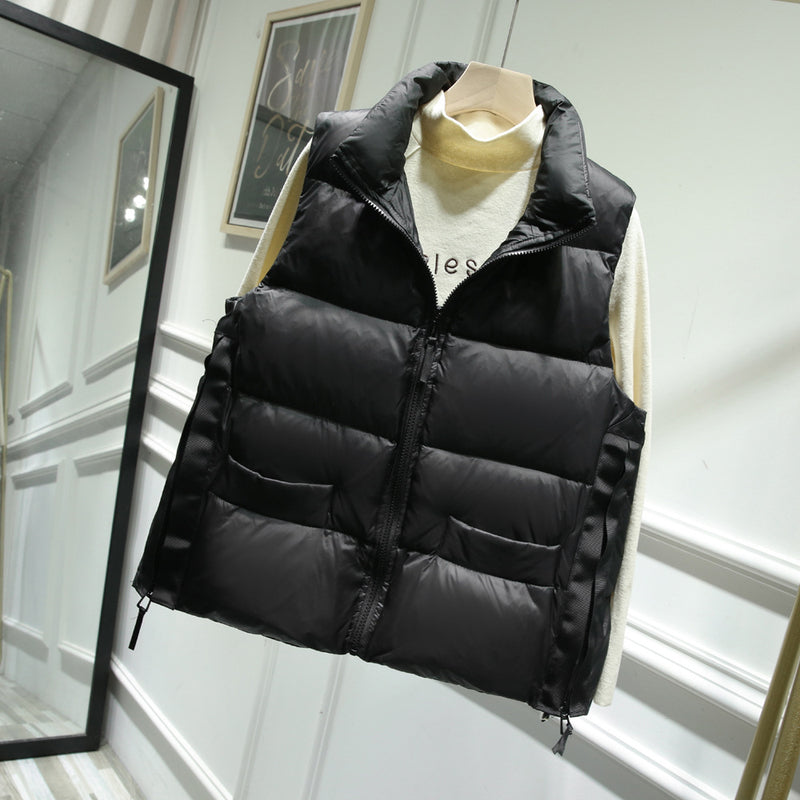 Women Winter Coats Puffer down Vest Autumn and Winter Women's Warm Short Thick down Vest Coat
