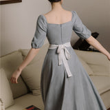 Women's cottagecore Dress Summer Retro Design Dress for Women