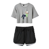 Dreamwastaken Men's Novelty Hoodies Dream Merch Shirt Printed Casual Fashion Loose Exposed Navel Suit