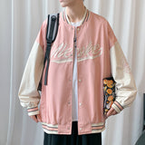 Dodgers Letter Man Jacket Outfit Senior Jackets Varsity Baseball College Coat Autumn Coat Men Loose Jacket