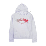 Thrasher Hoodie Sweater Flower Autumn and Winter Men's Clothing Solid Color Hoodie
