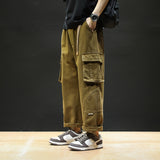 Men Cargo Pants Khaki Trendy Brand Pants Men's Autumn Big Loose Casual Pants