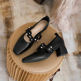 Nude Wide Fit Block Heels Mary Jane Shoes