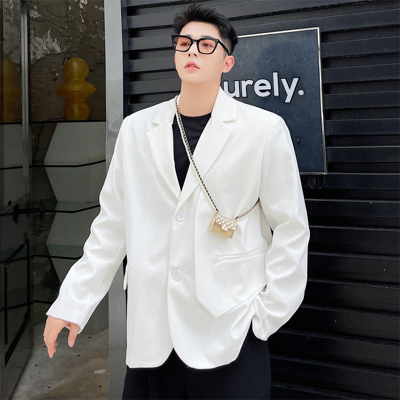 Seersucker Suit Two-Piece Suit Solid Color Xiaoxi