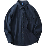 Denim Shirts Men's Long Sleeve Winter Casual Loose Jacket