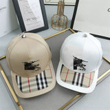 Vintage Check Baseball Cap Embroidered Plaid