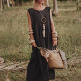 Women Bohemian Dress Women's Summer Loose plus Size Dress