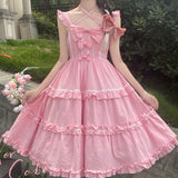 Gothic Lolita Harajuku Style Clothing Mid-Ancient Solid Color Lolita JSK Dress