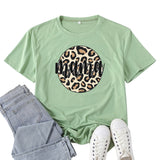 Boy Mama T Shirts Mama Leopard Circlet T-shirt