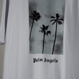 Palm Angels Coconut Tree White Short Sleeve Loose Men's and Women's Same Loose Tee Cotton Short Sleeve
