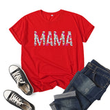 Boy Mama T Shirt Pattern Mama Printed Short Sleeve T-shirt