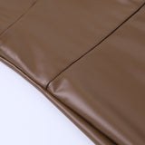 Emily Ratajkowski Dress Slim-Fit Leather Vest Long Dress Suspender Dress