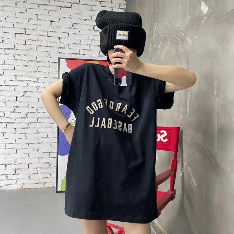 Fog Essentials Tshirts Fear Of God Fog Main Line Baseball Letter High Street Loose Hip Hop Short Sleeve T-shirt Men and Women