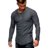 Man Tanks Long-Sleeved T-shirt Men's Casual Bottoming Shirt