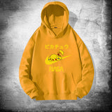 Men and Women Pokemon Pikachu Hoodie Pikachu Joint-Name Hooded Sweater