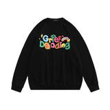 Rrr123 Sweatshirt round Neck Sweater Men's Loose Puff Print Couple