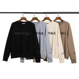 Fog Tops Double Line Letter Printing plus Size Retro Sports Sweater Coat Fear Of God