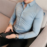 Men's Shirts Embroidered Textured Shirt