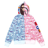Bape Hoodie Men's Women's Zipper Sweater Jacket
