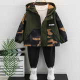 Toddler Boys Jackets Boy's Camouflage Coat Spring and Autumn Hooded Jacket