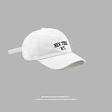 Yankee Baseball Cap Embroidered Baseball Cap Women's Cotton Sunshade Hat Men's Autumn and Winter