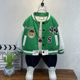Toddler Boys Jackets Boys' Coat Spring and Autumn Children's Baseball Uniform