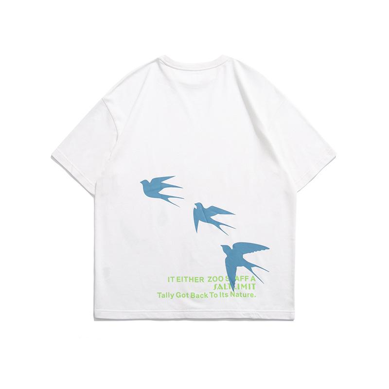 Men T Shirt Summer Casual Tops Men's Clothes Summer Wear Retro Men's round Neck Short Sleeve Casual Printed T-shirt Fashion