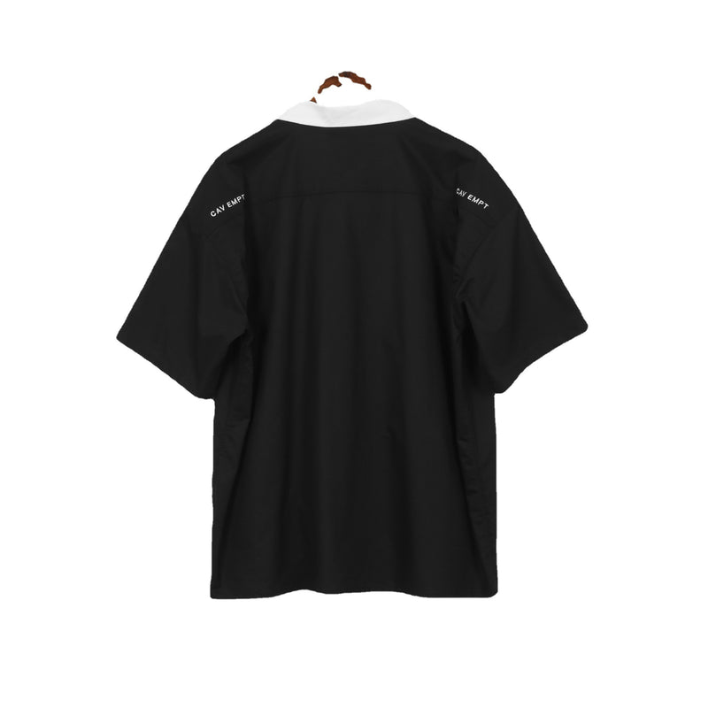 Cavempt Ce Life Cav @ Empt off Center Workwear Black and White Color Matching Short Sleeve Shirt