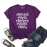 Boy Mama T Shirt Mother Mama Mother Printed Short Sleeve T-shirt