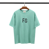 Fog Essentials Tshirts Fog Fear Of God Rich FG Colorful Reflective Printed Men's and Women's Loose Short-Sleeved T-shirt