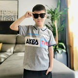 Children Boy Polo Shirts Summer Boys' Lapel Short Sleeve T-shirt