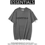 Fear Of God Fog T Shirt Essentials Double Line Letter Loose High Street Short Sleeve T-shirt For Men
