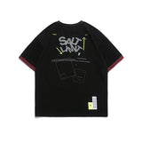 Men T Shirt Summer Casual Tops Men's Clothes Summer Wear Vintage Men's round Neck Short Sleeve Casual Loose Letter Printed T-shirt