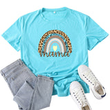 Boy Mama T Shirt Rainbow Mama Pattern Printed T-shirt