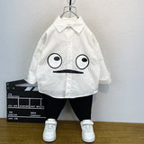 Toddler Boys Sweater Boys' White Shirt Spring Clothes for Children