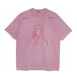 Cavempt Ce Pink Man-Shaped Short-Sleeved T-shirt