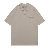 Fog T Shirt Summer Logo Polo Shirt Loose Short Sleeve Tshirt Fear Of God