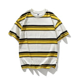 Man Summer T Shirt Striped Half Sleeve